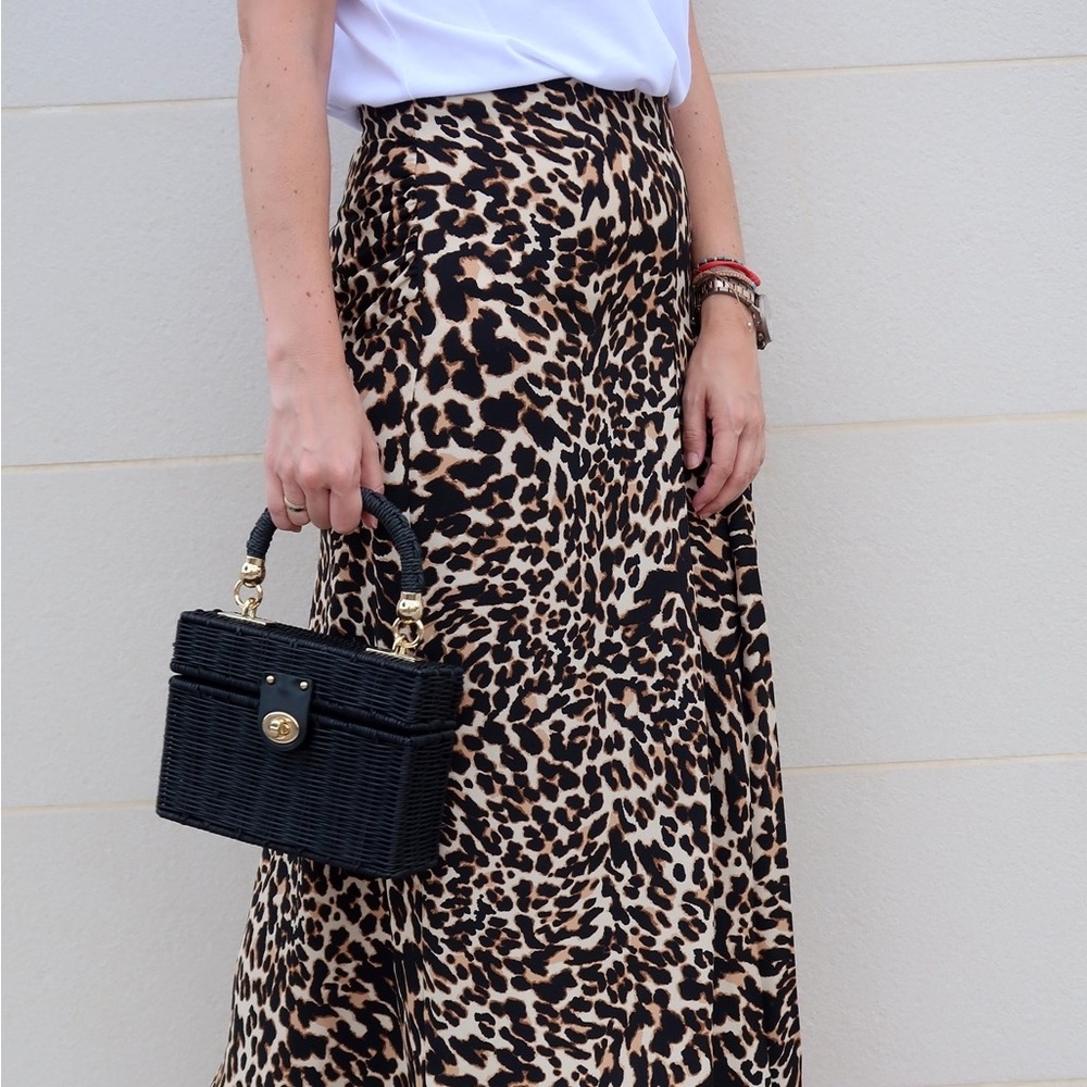 Draped midi print animal Zara